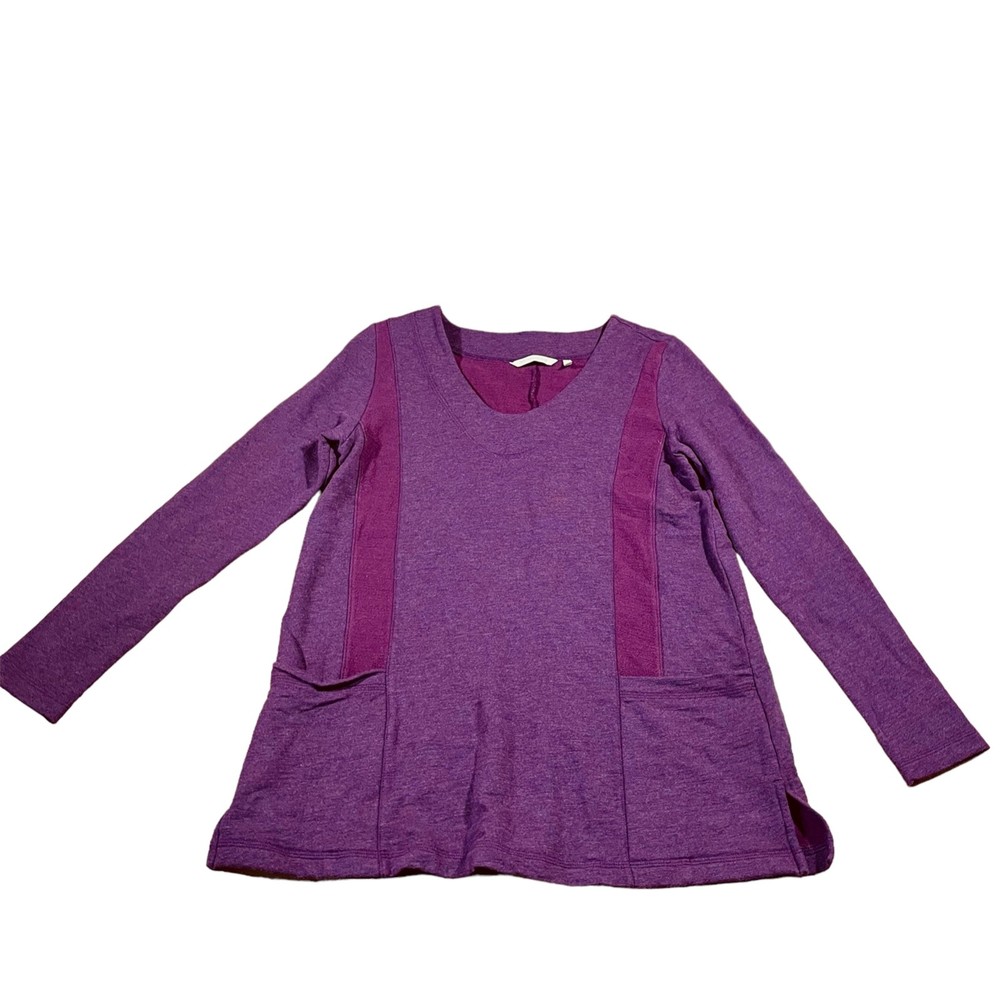 Soft Surroundings Sweater Women's Small Purple Pockets